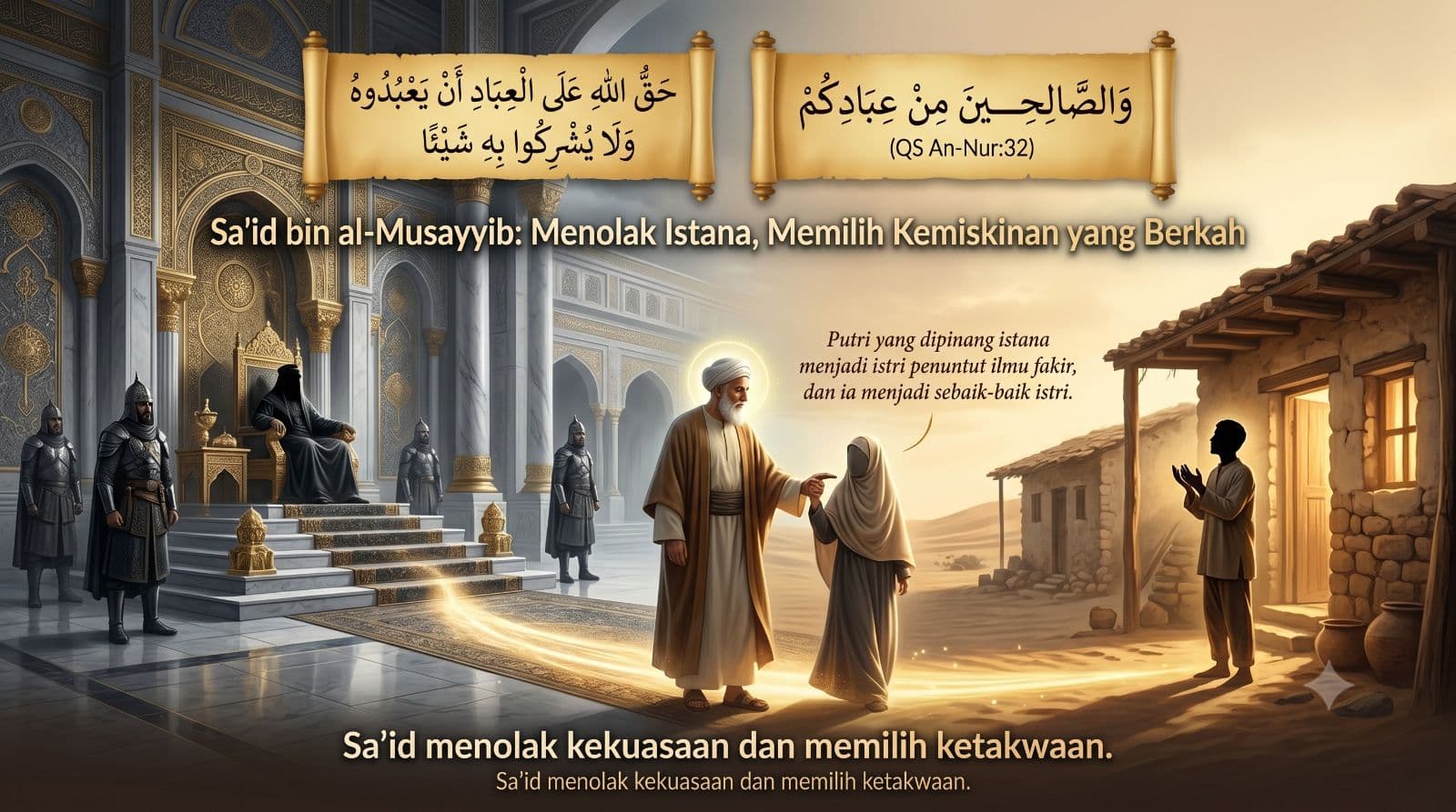 Menolak Pinangan Istana, Memilih Mahar Dua Dirham